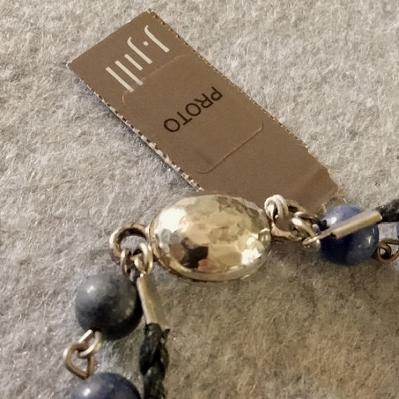 J. Jill Blue and Silver Beaded Charm Bracelet - Picture 8 of 11